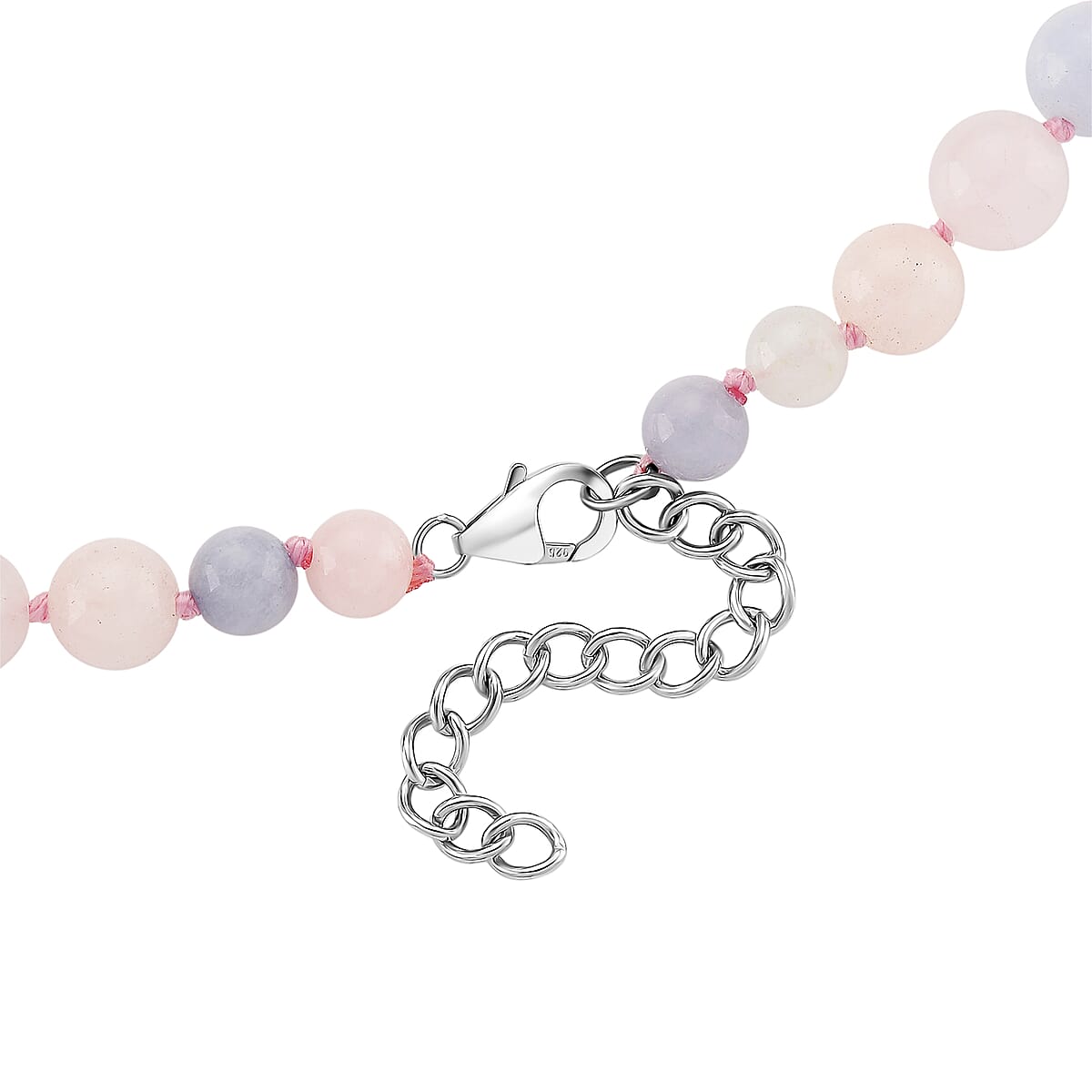 D'Joy Mangoro Aquamarine, Multi Gemstone Necklace in Rhodium Over Sterling Silver 145.40 ctw (20 Inches) image number 5