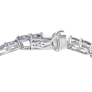  EverTrue Tanzanite 8.00 ctw Whispers of Royal Vines Bracelet in Platinum Bond (7.25 In)