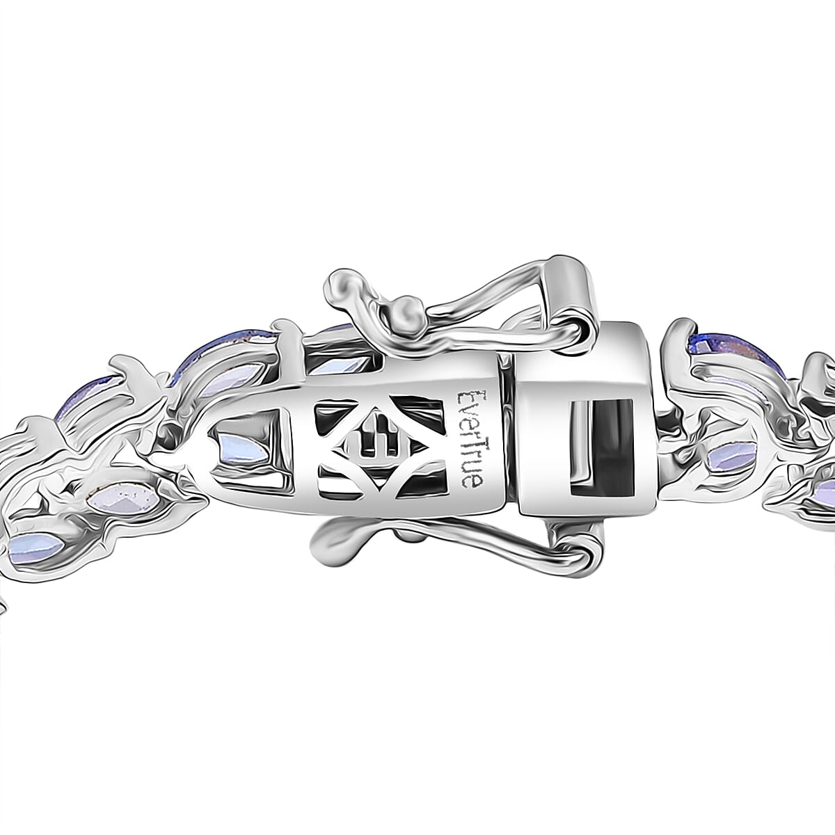  EverTrue Tanzanite 7.80 ctw Whispers of Royal Vines Bracelet in Platinum Bond (8.00 In) image number 3