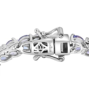  EverTrue Tanzanite 7.80 ctw Whispers of Royal Vines Bracelet in Platinum Bond (8.00 In)
