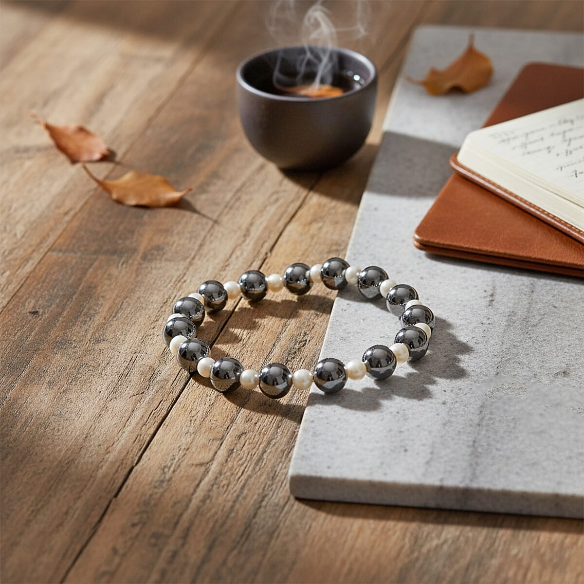 Terahertz 86.00 ctw Beaded and Freshwater Pearl Stretch Bracelet image number 1