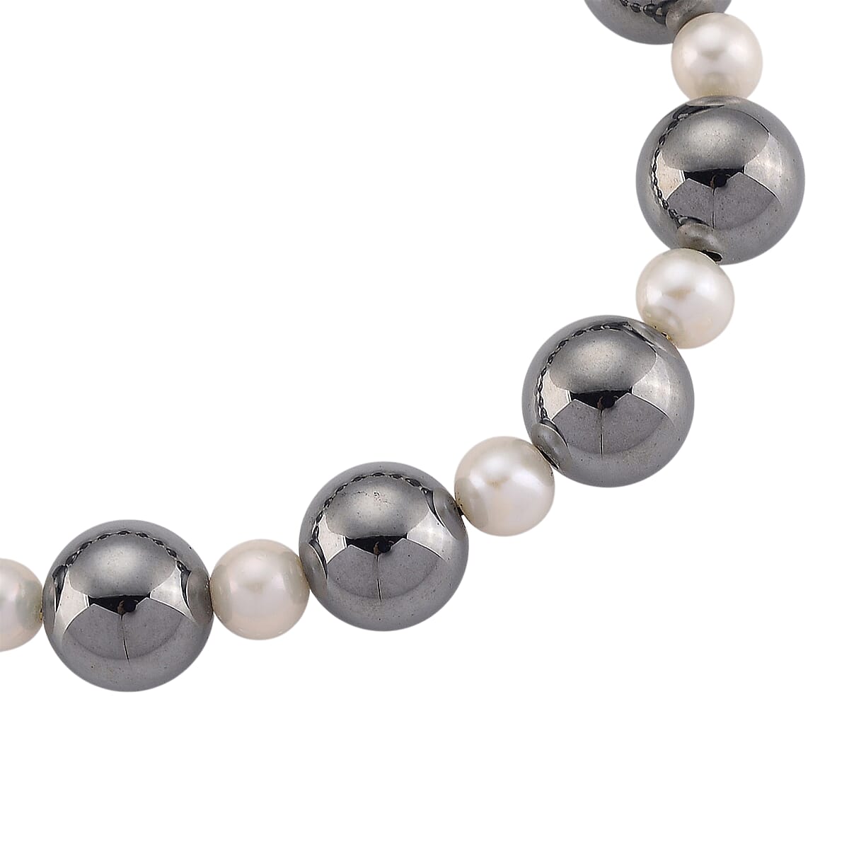 Terahertz 86.00 ctw Beaded and Freshwater Pearl Stretch Bracelet image number 3