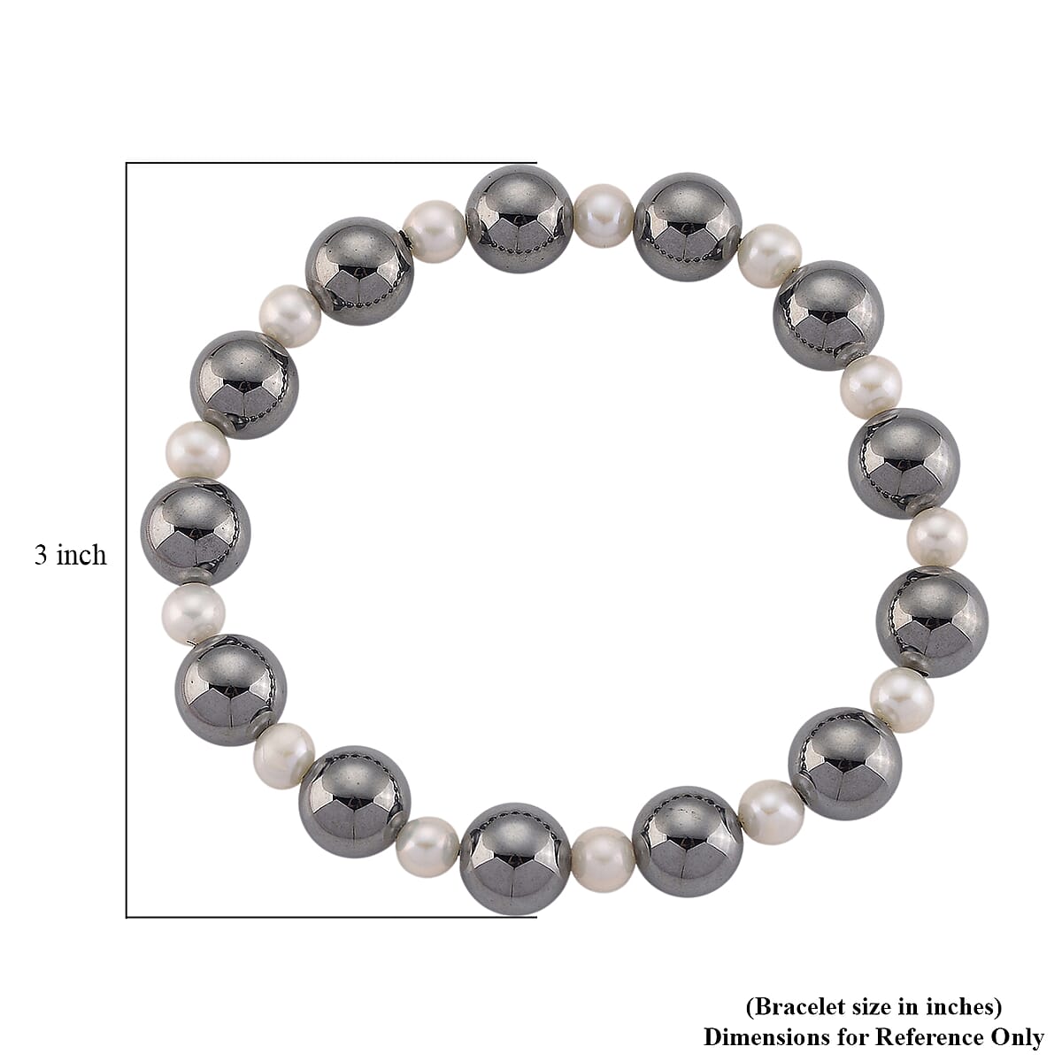 Terahertz 86.00 ctw Beaded and Freshwater Pearl Stretch Bracelet image number 4
