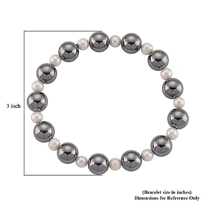 Terahertz 86.00 ctw Beaded and Freshwater Pearl Stretch Bracelet