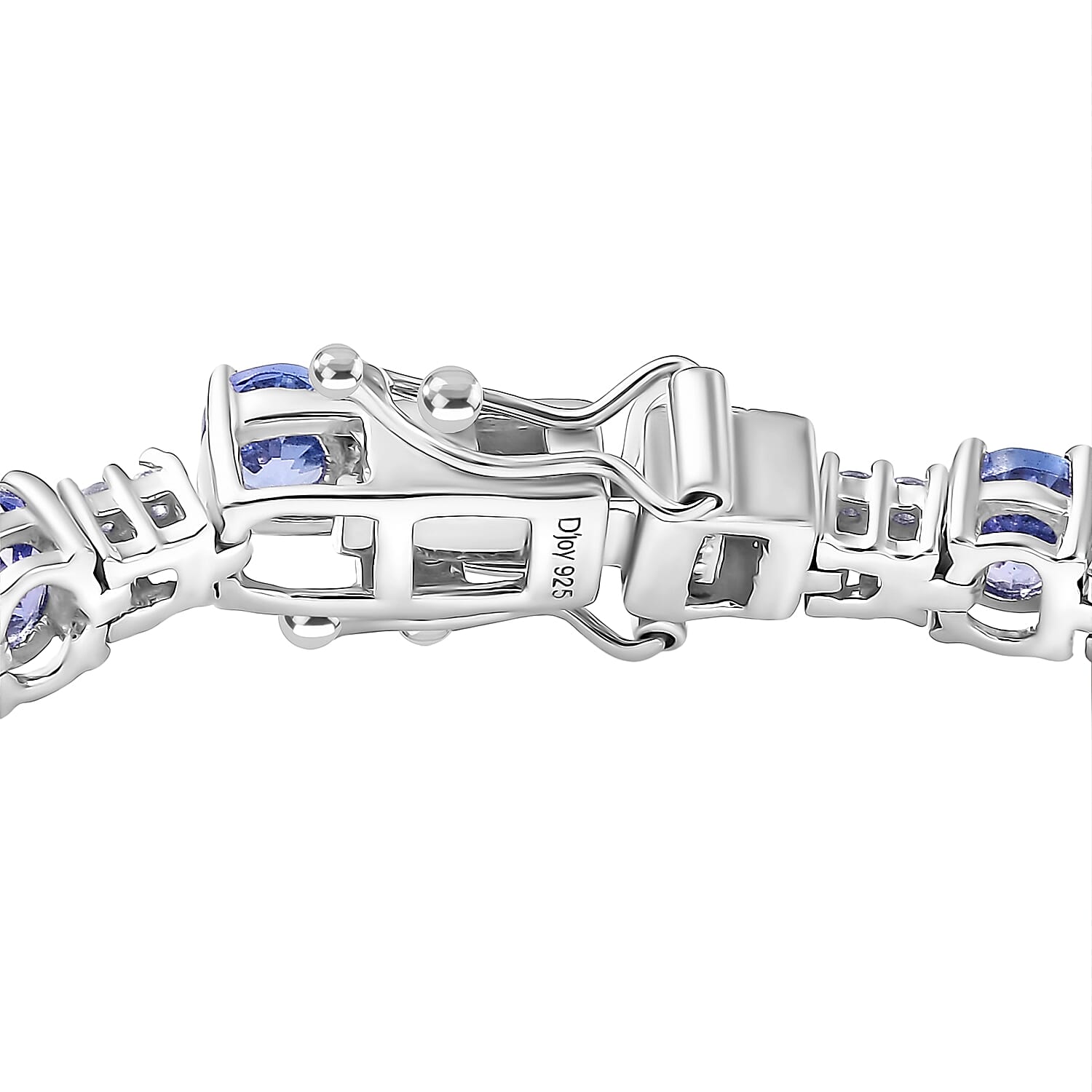 D'Joy AAA Tanzanite 8.35 ctw Twilight Line Bracelet in Rhodium Over Sterling Silver (7.25 In)