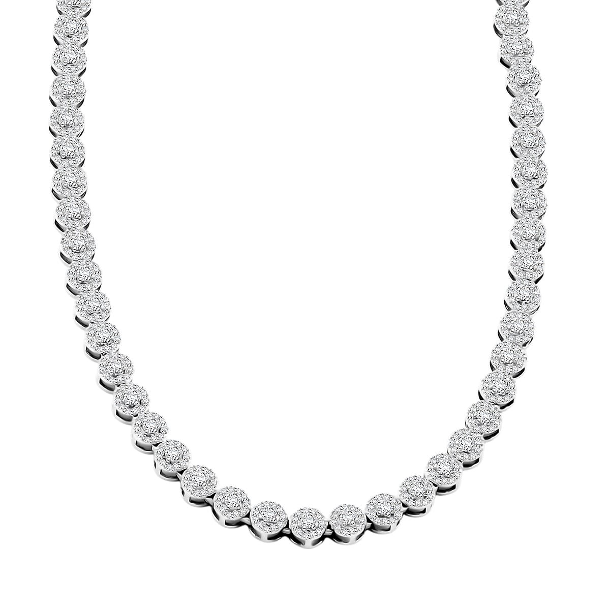 Diamond 3.00 ctw Necklace in 14K White Gold 18 Inches 11.85 Grams image number 0