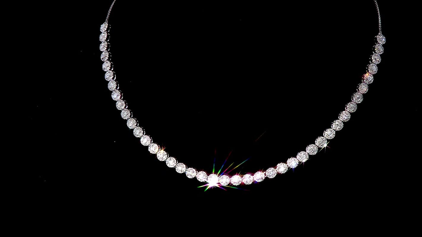 Diamond 3.00 ctw Necklace in 14K White Gold 18 Inches 11.85 Grams