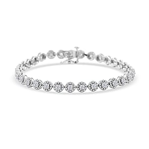 Diamond 3.00 ctw Bracelet in 14K White Gold (7.00 In) 9.5 Grams