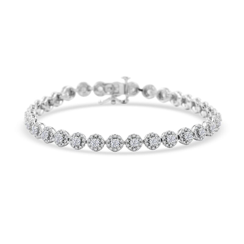 Diamond 3.00 ctw Bracelet in 14K White Gold (7.00 In) 9.5 Grams