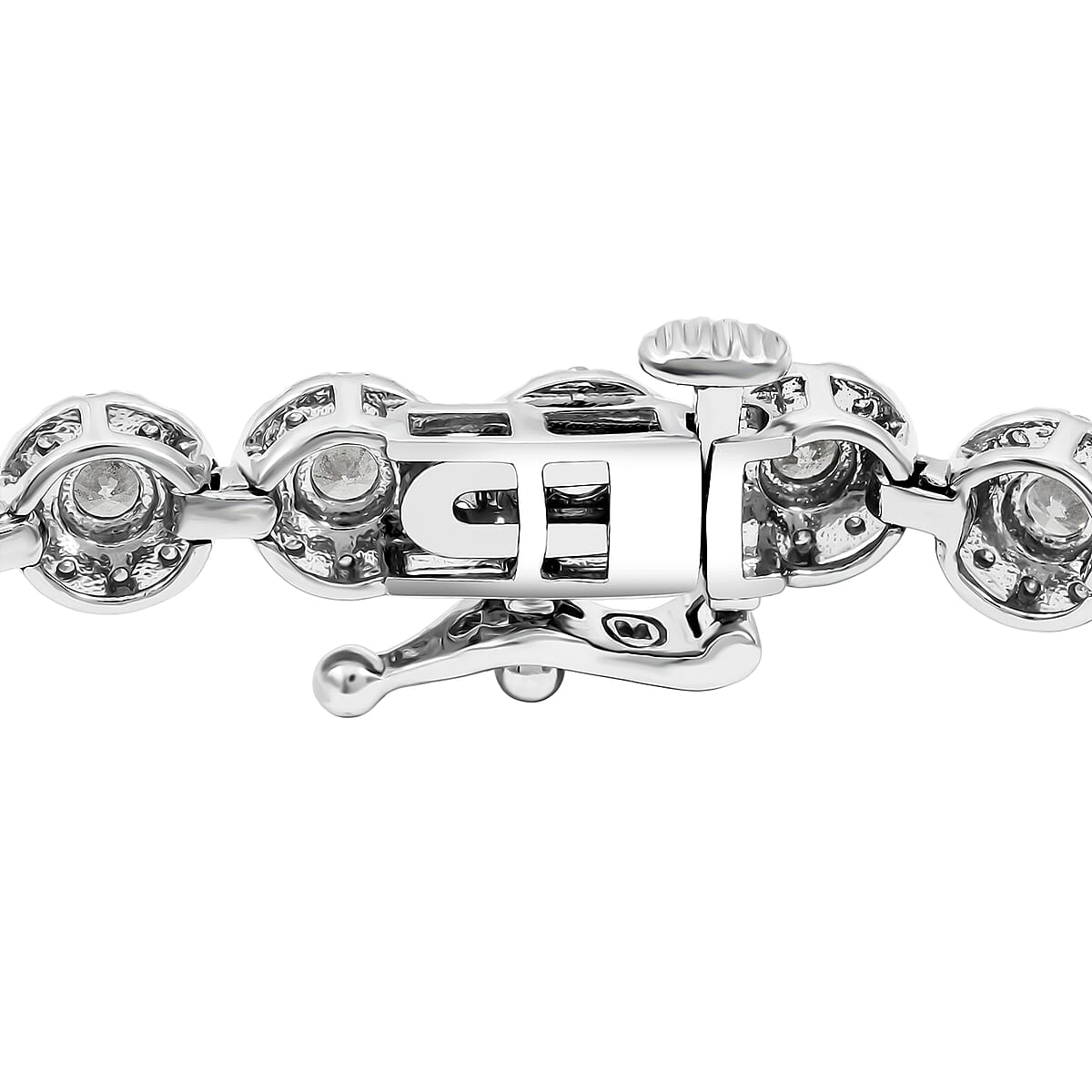 Diamond 3.00 ctw Bracelet in 14K White Gold (7.00 In) 9.5 Grams image number 3