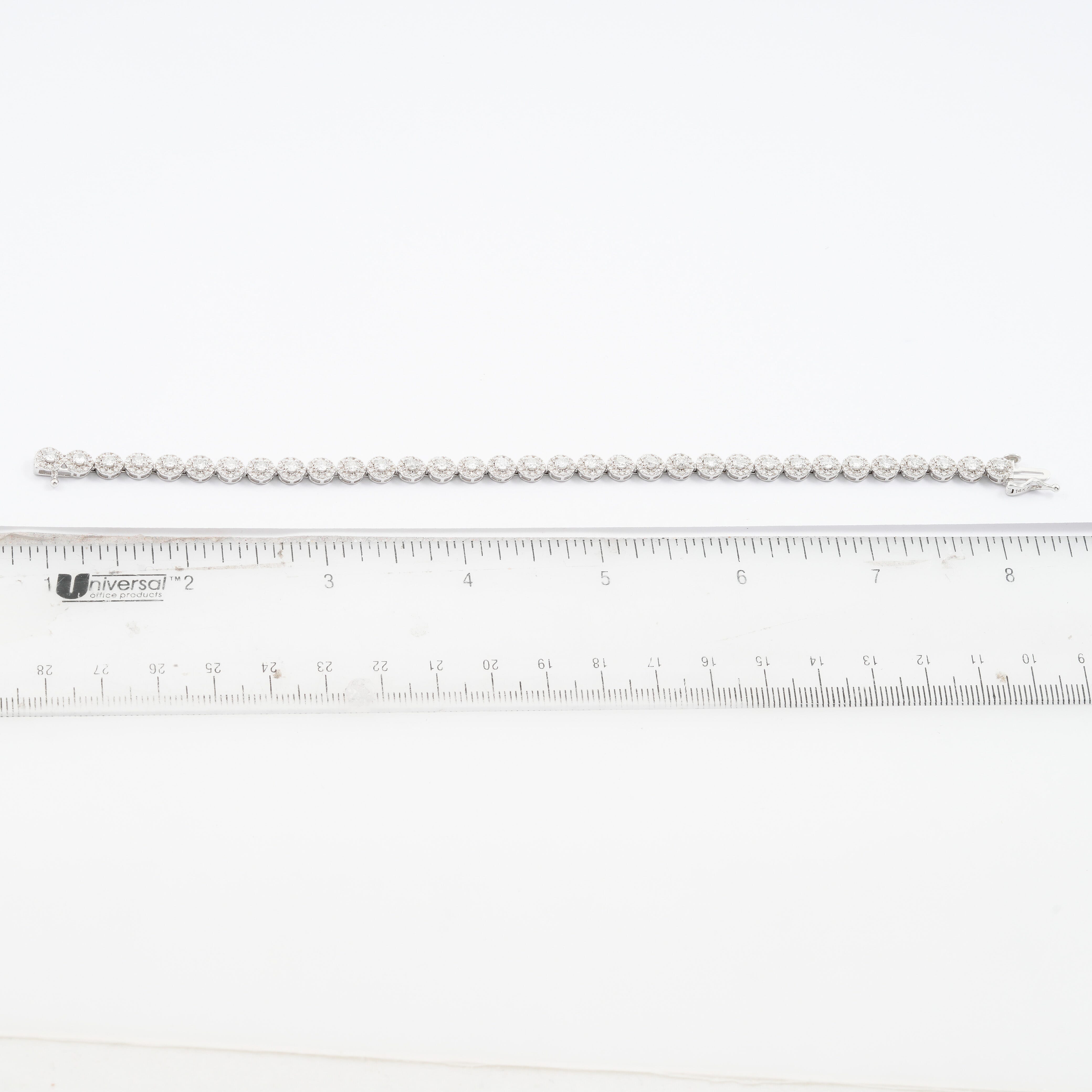 Diamond 3.00 ctw Bracelet in 14K White Gold (7.00 In) 9.5 Grams
