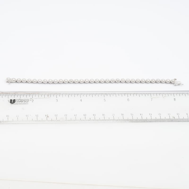 Diamond 3.00 ctw Bracelet in 14K White Gold (7.00 In) 9.5 Grams
