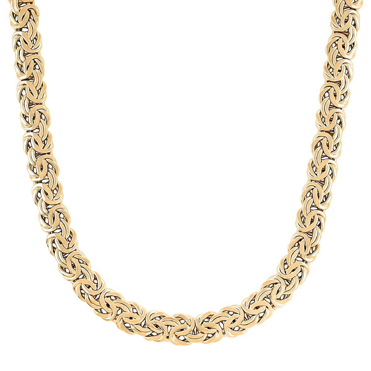 Byzantine Chain Necklace in 14K Yellow Gold 24.10 Grams 18 Inches image number 0