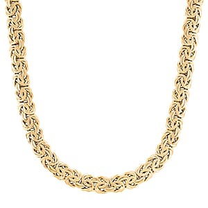 Byzantine Chain Necklace in 14K Yellow Gold 24.10 Grams 18 Inches