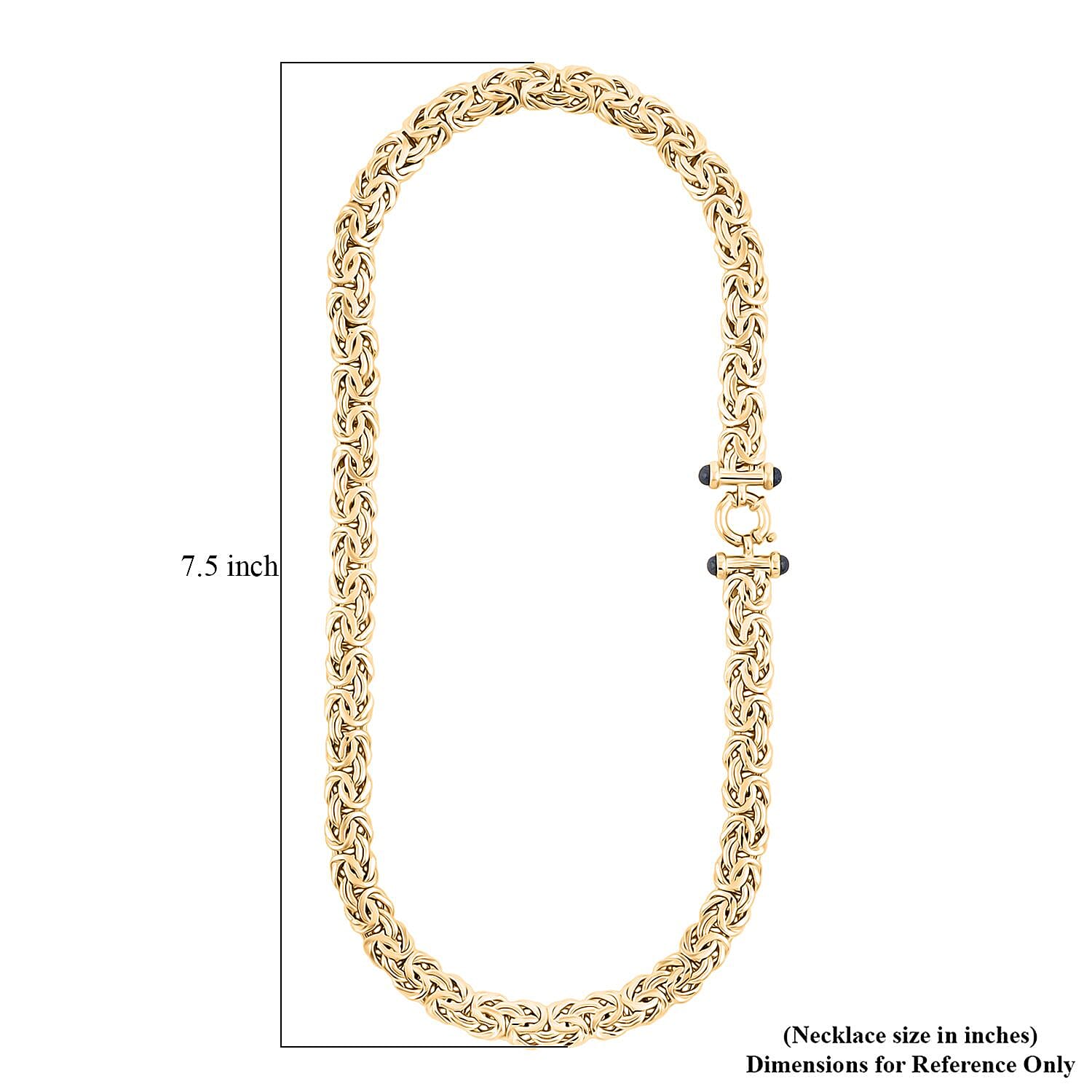 Byzantine Chain Necklace in 14K Yellow Gold 24.10 Grams 18 Inches