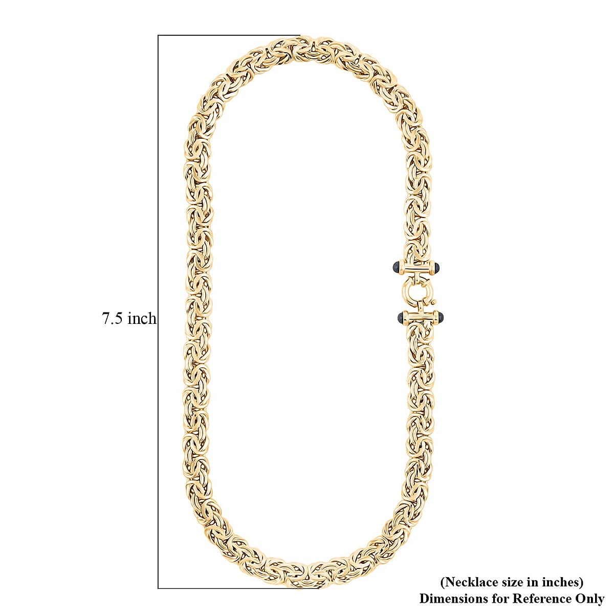 Byzantine Chain Necklace in 14K Yellow Gold 24.10 Grams 18 Inches image number 4