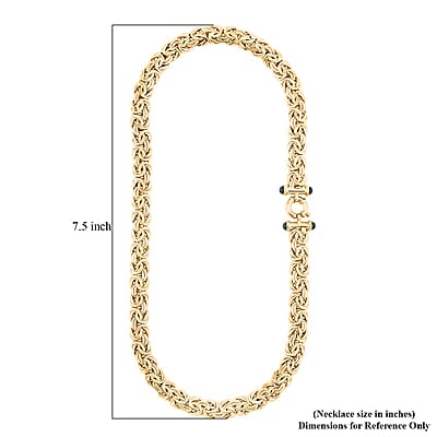 Byzantine Chain Necklace in 14K Yellow Gold 24.10 Grams 18 Inches