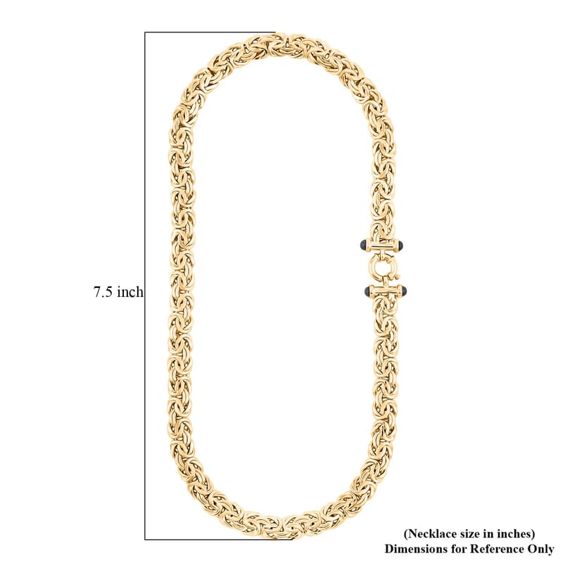 Byzantine Chain Necklace in 14K Yellow Gold 24.10 Grams 18 Inches