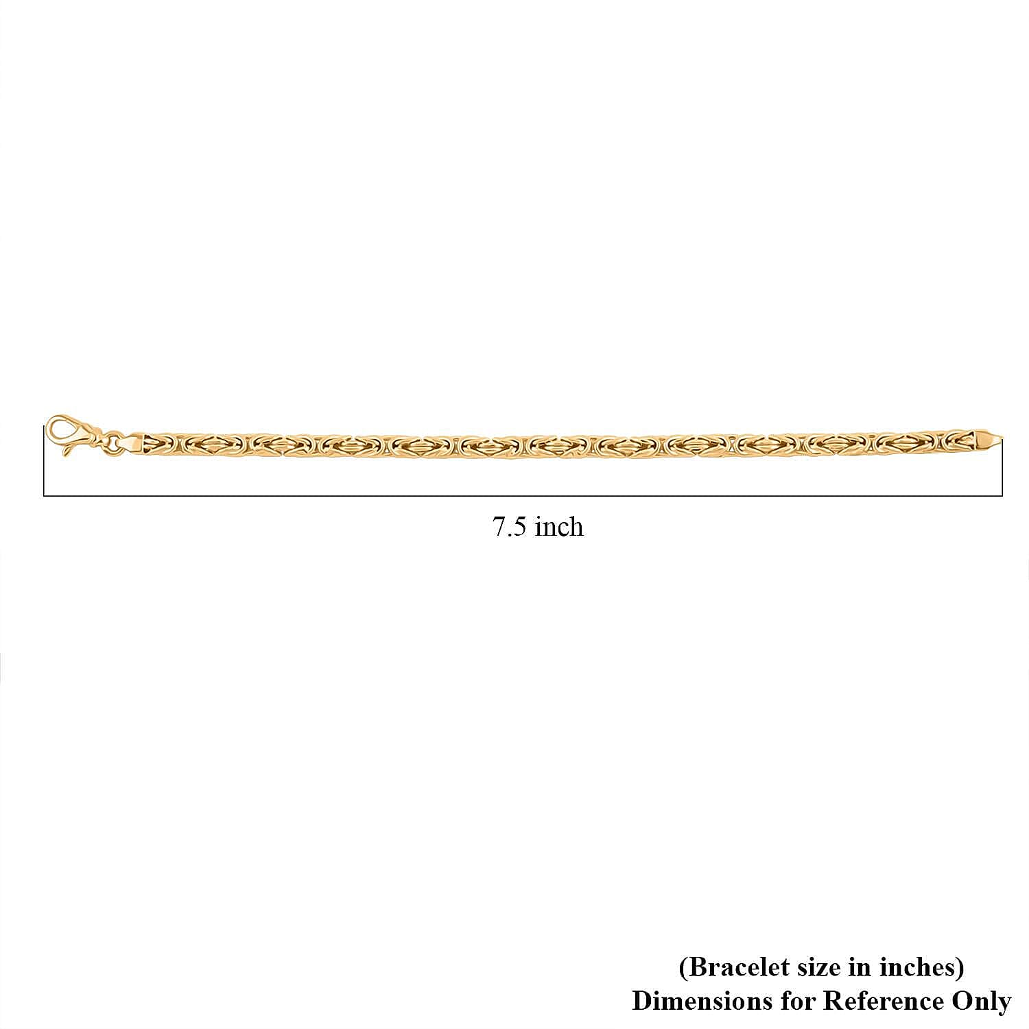 Byzantine Chain Bracelet in 14K Yellow Gold (7.50 In) 9.6 Grams