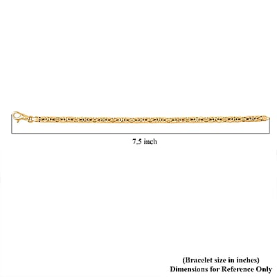 Byzantine Chain Bracelet in 14K Yellow Gold (7.50 In) 9.6 Grams