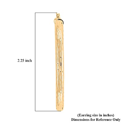 Textured Hoop Earrings in 10K Yellow Gold 4.63 Grams