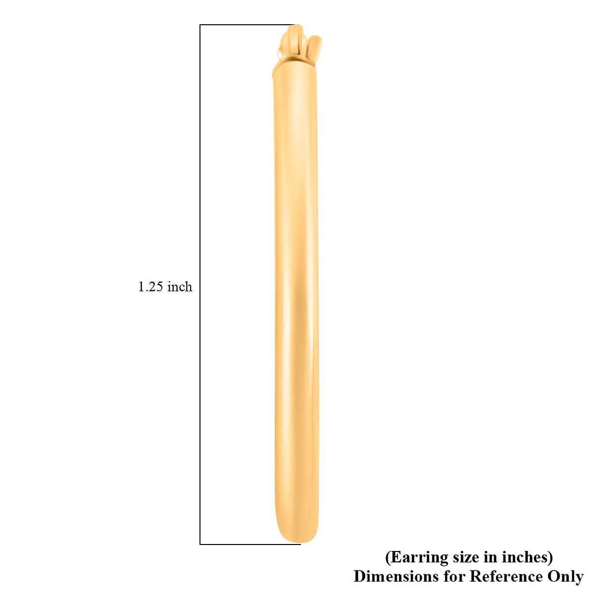 Doorbuster Italian Hoop Earrings in 14K Yellow Gold 2.3 Grams image number 5