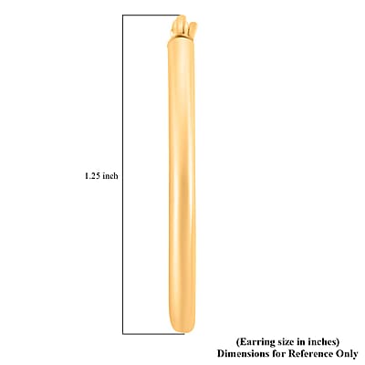  Italian Hoop Earrings in 14K Yellow Gold 2.3 Grams