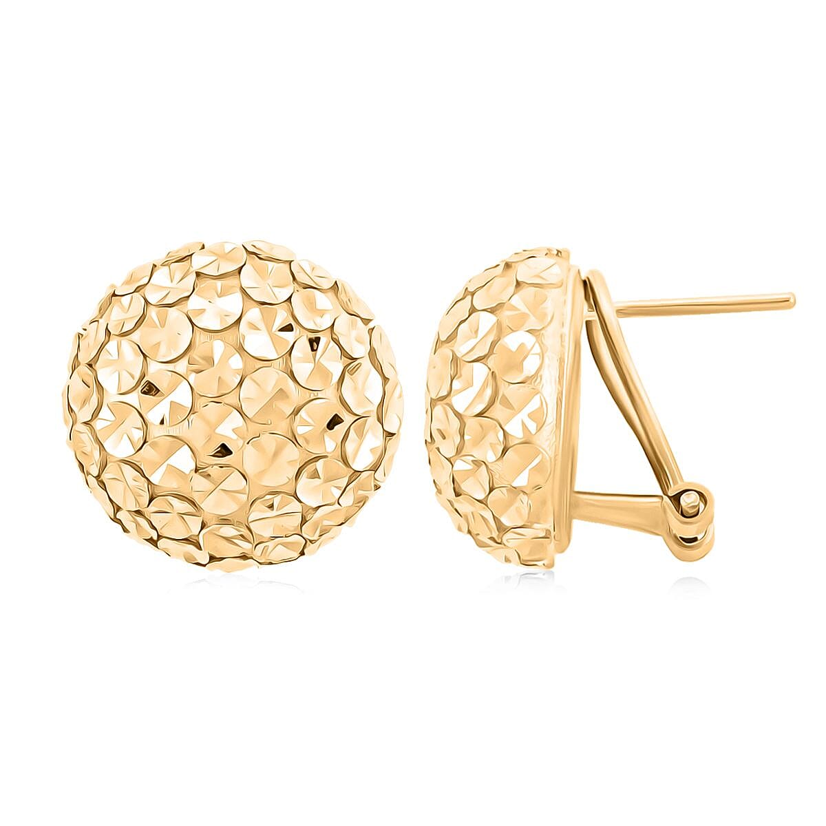 Textured Stud Earrings in 14K Yellow Gold 4.22 Grams image number 0