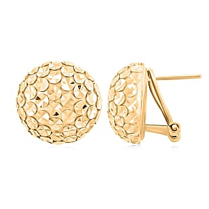 Textured Stud Earrings in 14K Yellow Gold 4.22 Grams