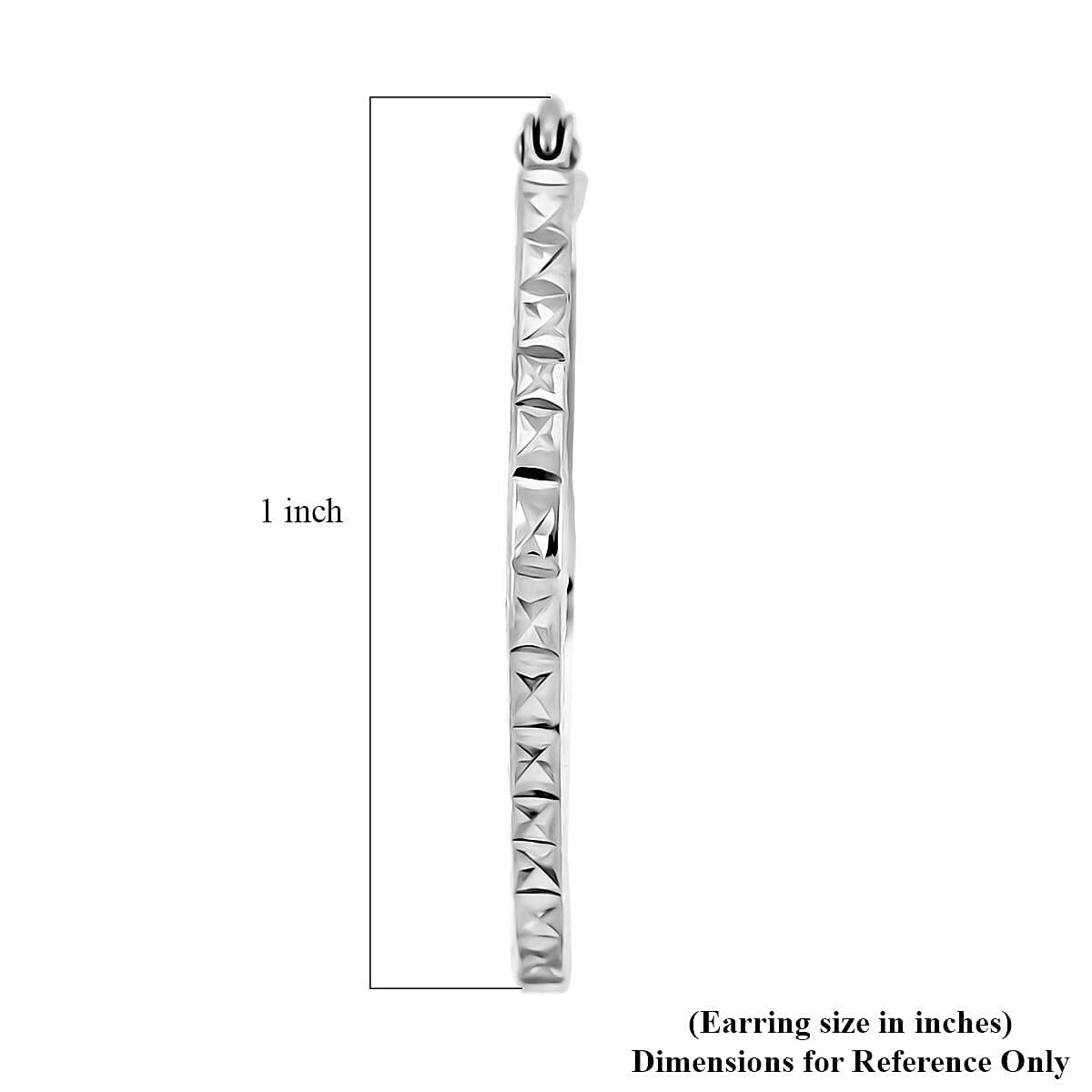 14K White Gold Square Hoop Earrings (1.38 Grams) image number 4