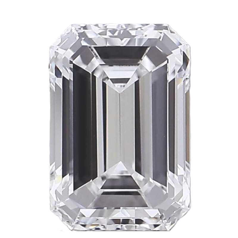 White Diamond (Emerald 8mm) (G SI2) 2.00 ctw