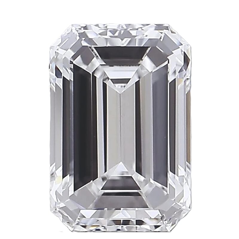 White Diamond (Emerald 8mm) (G SI2) 2.00 ctw