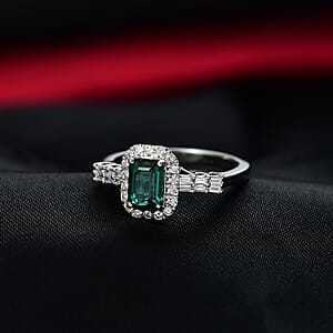 Certified Rhapsody AAAA Pirineu Lagoon Tourmaline, Diamond Ring in 950 Platinum 1.45 ctw (Size 10.0)