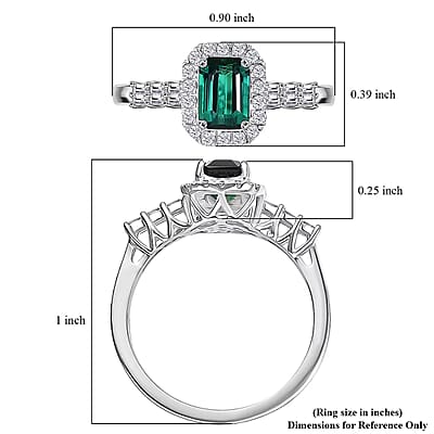 Certified & Appraised Rhapsody AAAA Pirineu Lagoon Tourmaline, Diamond Ring in 950 Platinum 1.45 ctw (Size 10.0)