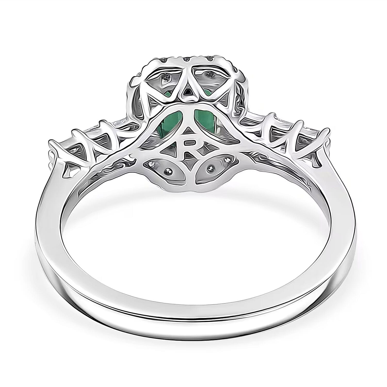 Certified & Appraised Rhapsody AAAA Pirineu Lagoon Tourmaline, Diamond Ring in 950 Platinum 1.45 ctw (Size 10.0)