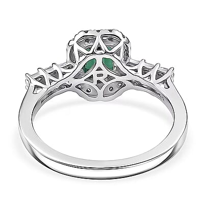 Certified & Appraised Rhapsody AAAA Pirineu Lagoon Tourmaline, Diamond Ring in 950 Platinum 1.45 ctw (Size 10.0)