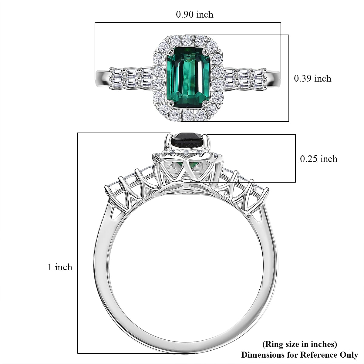 Doorbuster Certified & Appraised Rhapsody AAAA Pirineu Lagoon Tourmaline and Diamond E-F VS 1.45 ctw Ring in 950 Platinum (Size 7.0) 5.78 Grams image number 5