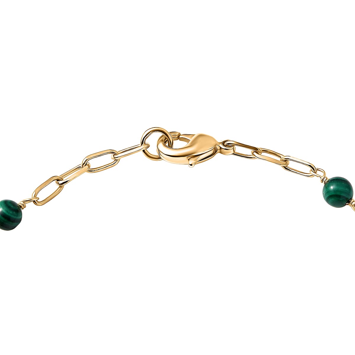 EverTrue African Malachite 17.90 ctw Bracelet in 18K YG Plated (7.25 In) image number 3