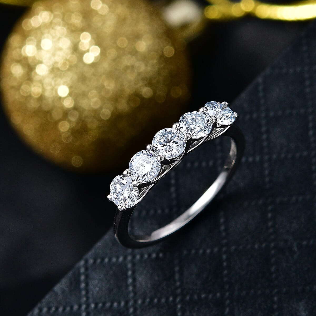 Luxuriant Lab Grown Diamond E-F VS 1.30 ctw Classic Band Ring in 950 Palladium (Size 10.0) (Del. in 10-12 Days)  image number 1