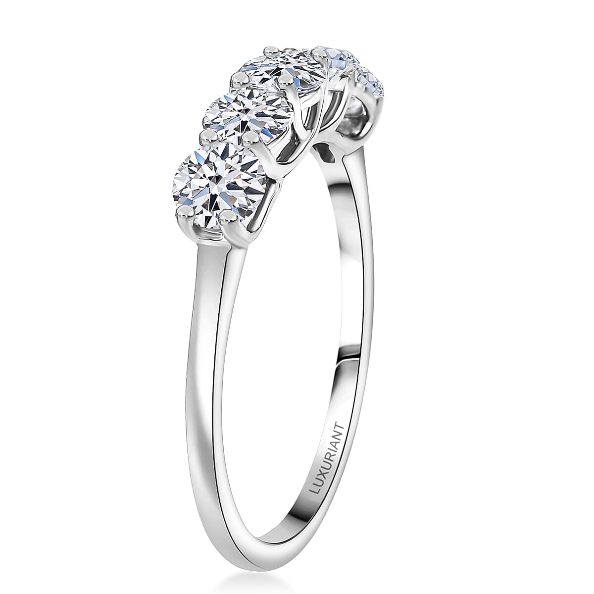 Luxuriant Lab Grown Diamond E-F VS 1.30 ctw Classic Band Ring in 950 Palladium (Size 10.0) (Del. in 10-12 Days)  image number 3