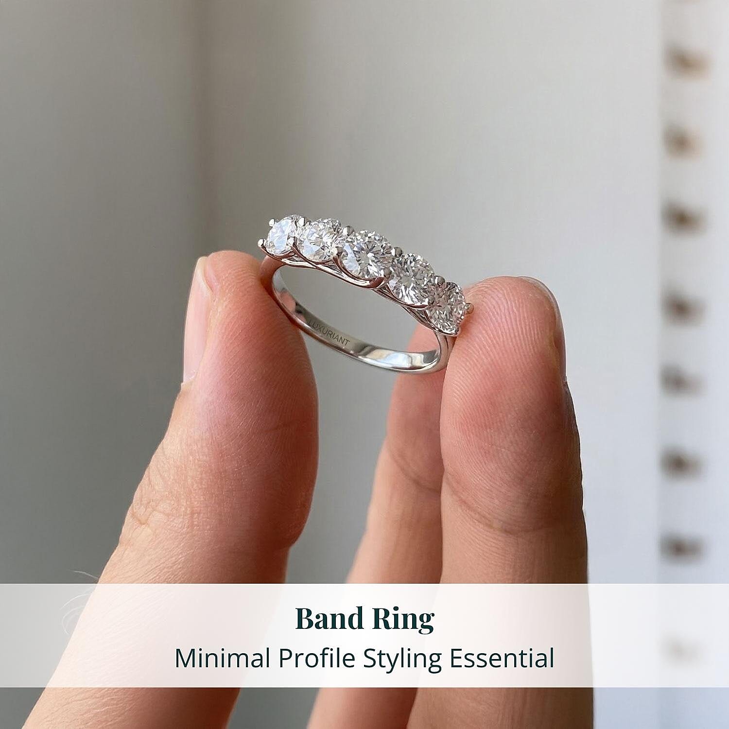 Luxuriant Lab Grown Diamond E-F VS 1.30 ctw Classic Band Ring in 950 Palladium (Size 10.0)