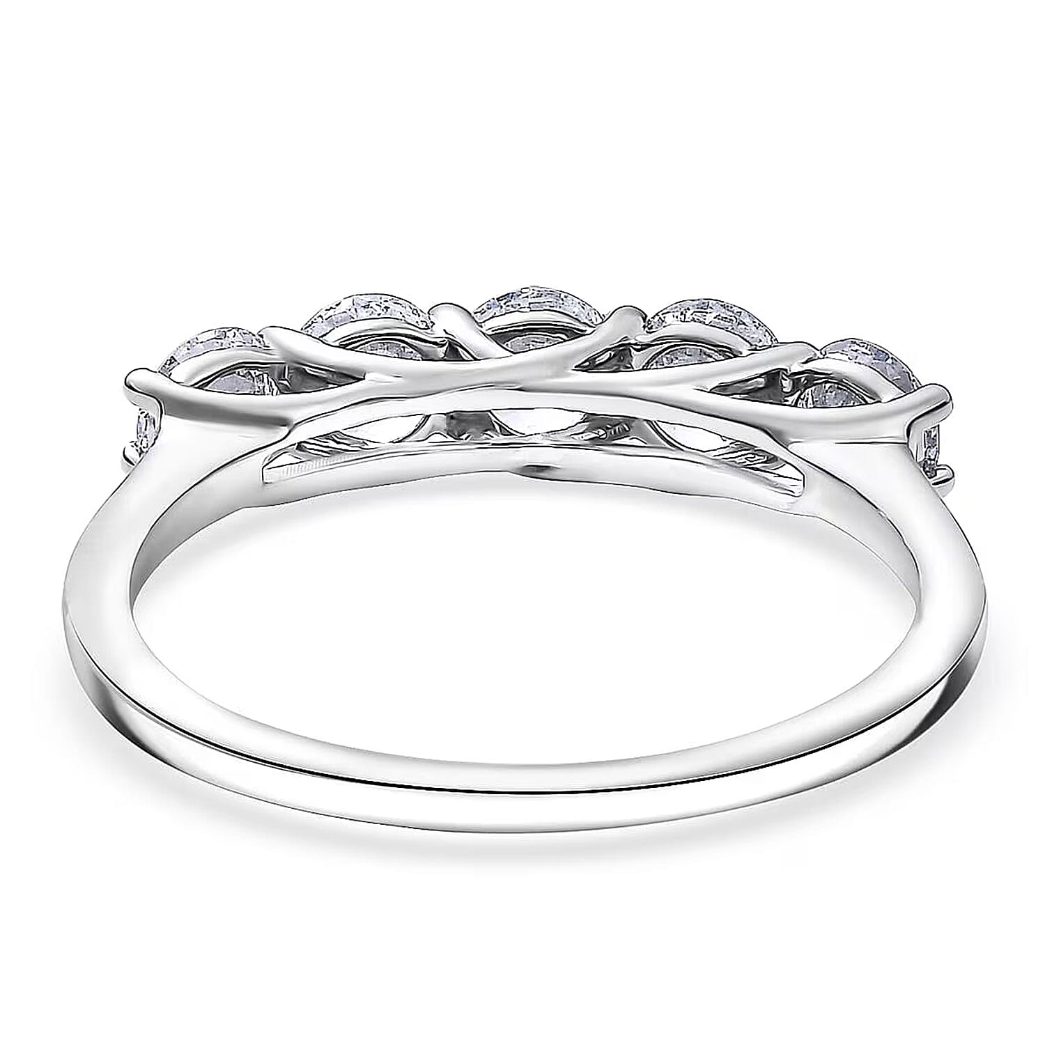 Luxuriant Lab Grown Diamond E-F VS 1.30 ctw Classic Band Ring in 950 Palladium (Size 10.0)