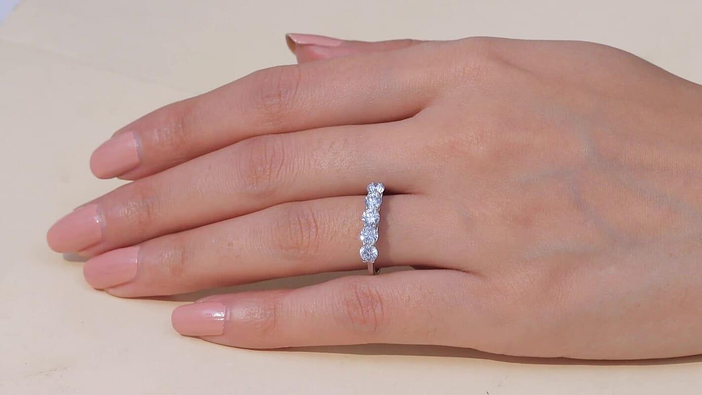 950 Palladium Luxuriant Lab Grown Diamond (E-F, VS) Classic Band Ring (Size 10.0) 1.30 ctw
