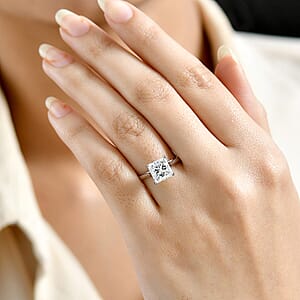Luxuriant Princess Cut Lab Grown Diamond Solitaire Ring in 950 Palladium 3.00 ctw (Size 6.0)
