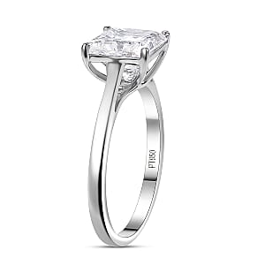 Luxuriant Princess Cut Lab Grown Diamond Solitaire Ring in 950 Palladium 3.00 ctw (Size 6.0)