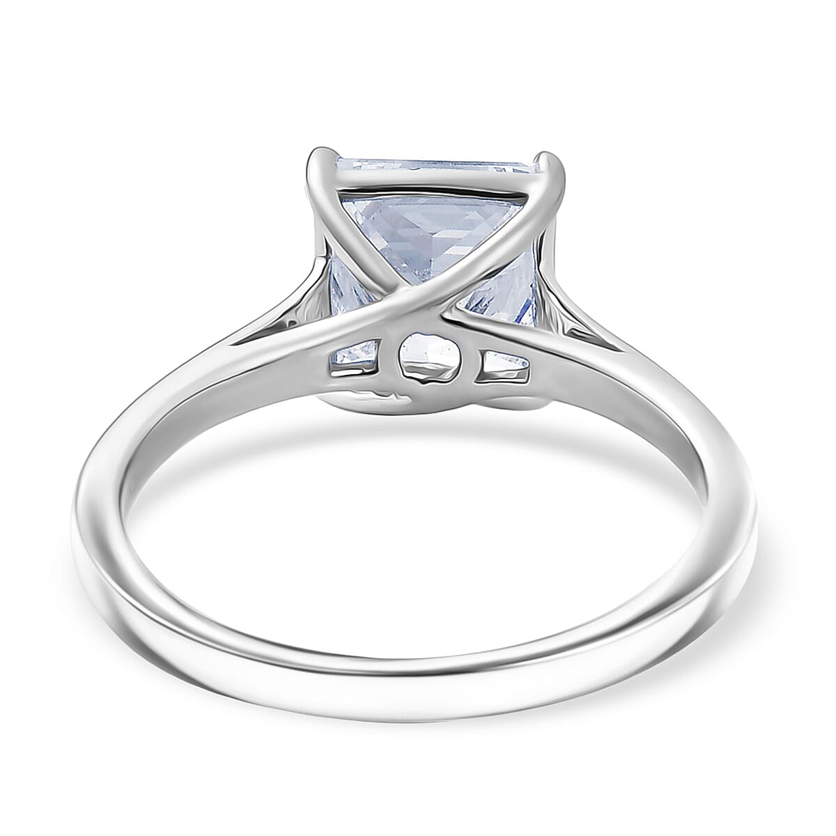 Luxuriant Princess Cut Lab Grown Diamond Solitaire Ring in 950 Palladium 3.00 ctw (Size 8.0) image number 4