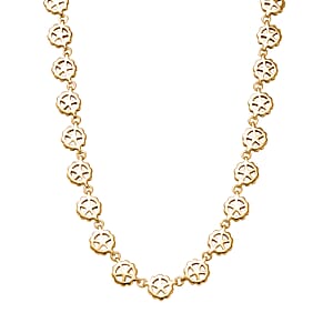 EverTrue Bronzella Collection Fancy Necklace in 18K YG Plated Bronze 18-20 Inches 