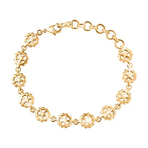 EverTrue Brozella Collection Fancy Bracelet in 18K YG Plated Bronze (6.50-8.0In)