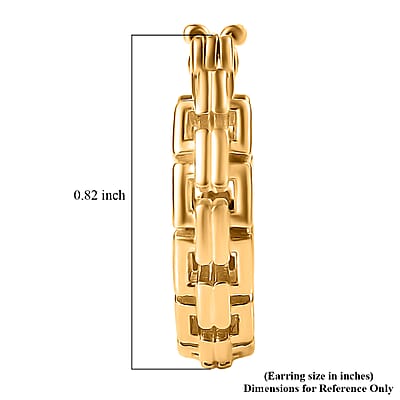 EverTrue Bronzella Collection Link Hoop Earring in 18K Yellow Gold Plated Bronze