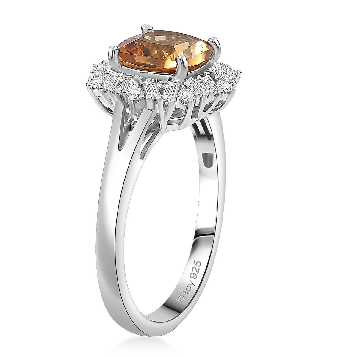 D'Joy Premium Marialite and Moissanite 1.75 ctw Ring in Rhodium Over Sterling Silver (Size 10.0) image number 3